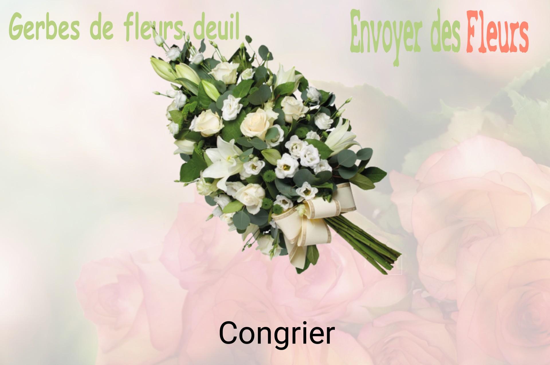 Gerbe de fleurs de deuil livrée à Congrier